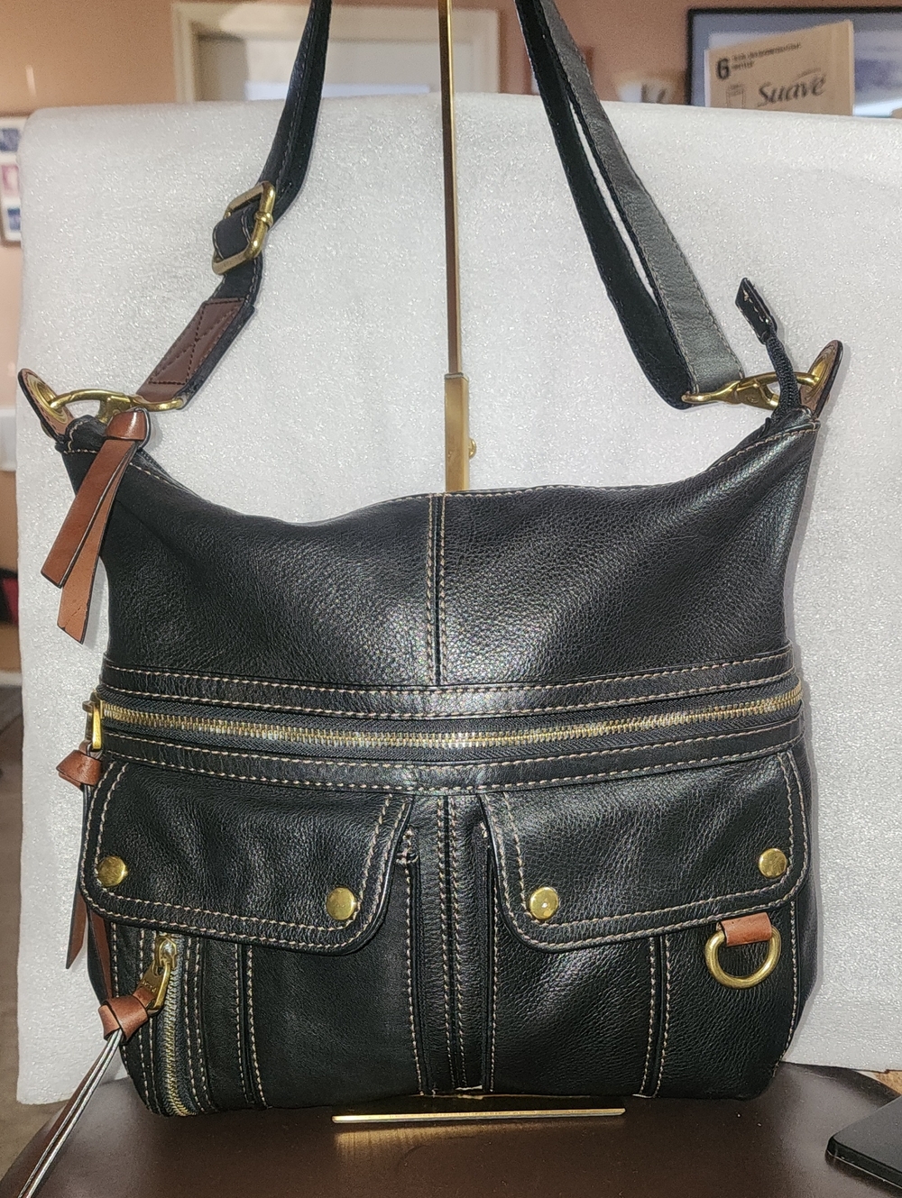Fossil Leather Crossbody /Shoulder Bag Euc Butter Leather